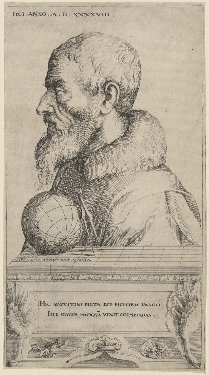 Selvportrett av Augustin Hirschvogel