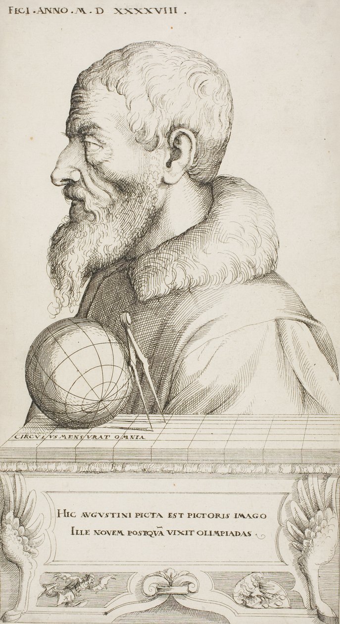 Selvportrett av Augustin Hirschvogel