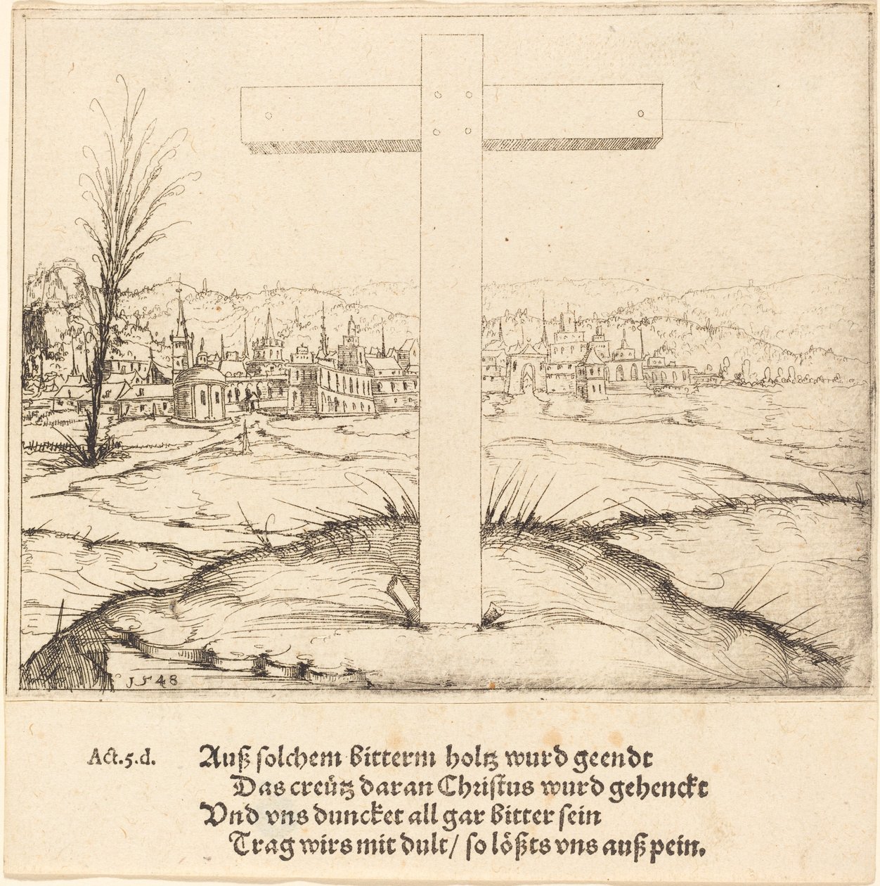 Kristi kors, 1548. av Augustin Hirschvogel