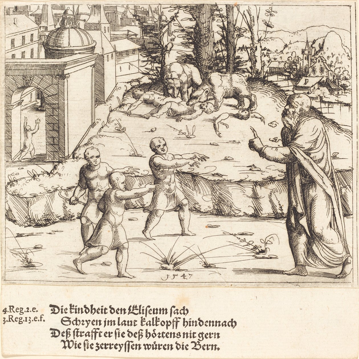 Mordet på Betel-barna, 1547. av Augustin Hirschvogel