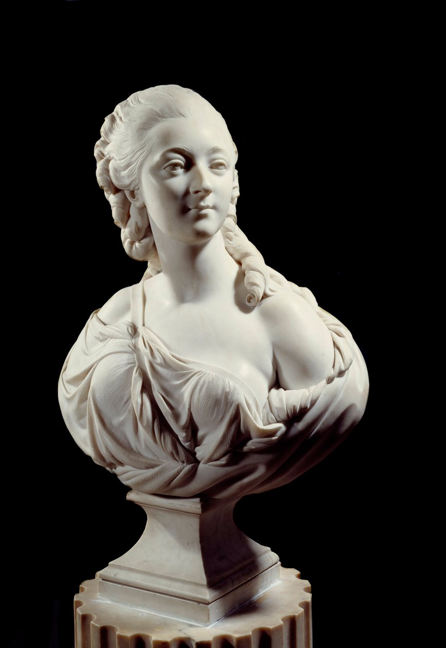 Byste av Jeanne Becu, grevinne (eller madame) av Barry (1743-1793). Skulptur av Augustin Pajou (1730-1809) av Augustin Pajou