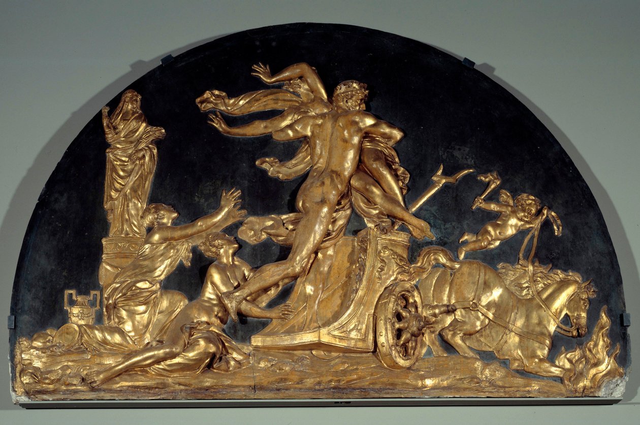 The Fire or Pluto Removing Proserpine Lav stukkatur av Augustin Pajou av Augustin Pajou
