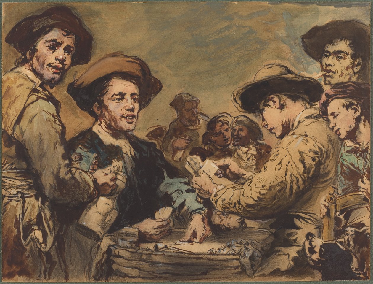 Kortspillere av Augustin Théodule Ribot