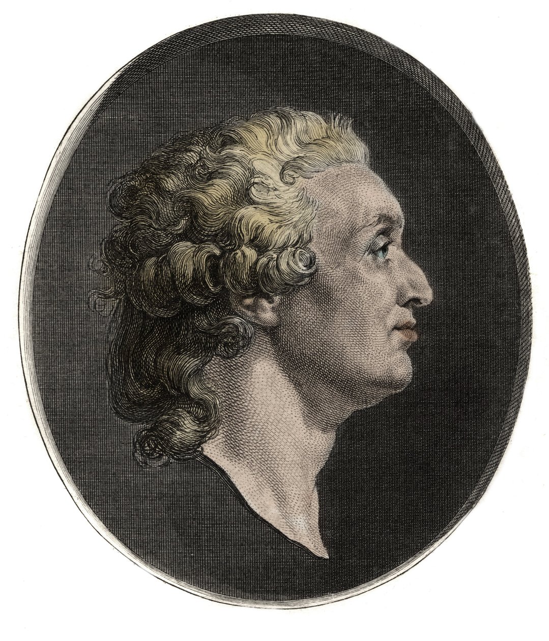 Portrett av Marie Jean Antoine Nicolas de Cartat, Marquis de Condorcet (1743 - 1794) etter Augustin Saint-Aubin - 1736-1807 - av Augustin de (after) Saint Aubin
