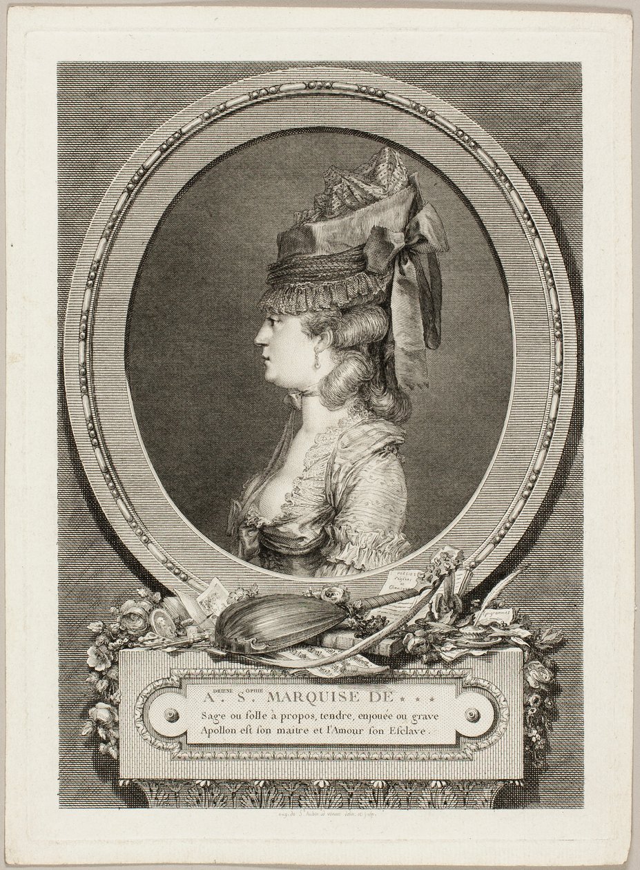 Adrienne-Sophie, markisen av *** av Augustin de Saint-Aubin
