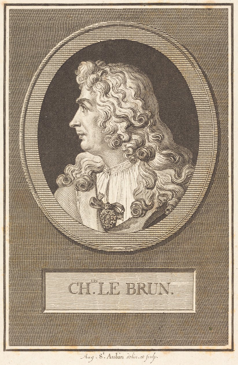 Charles Le Brun av Augustin de Saint-Aubin