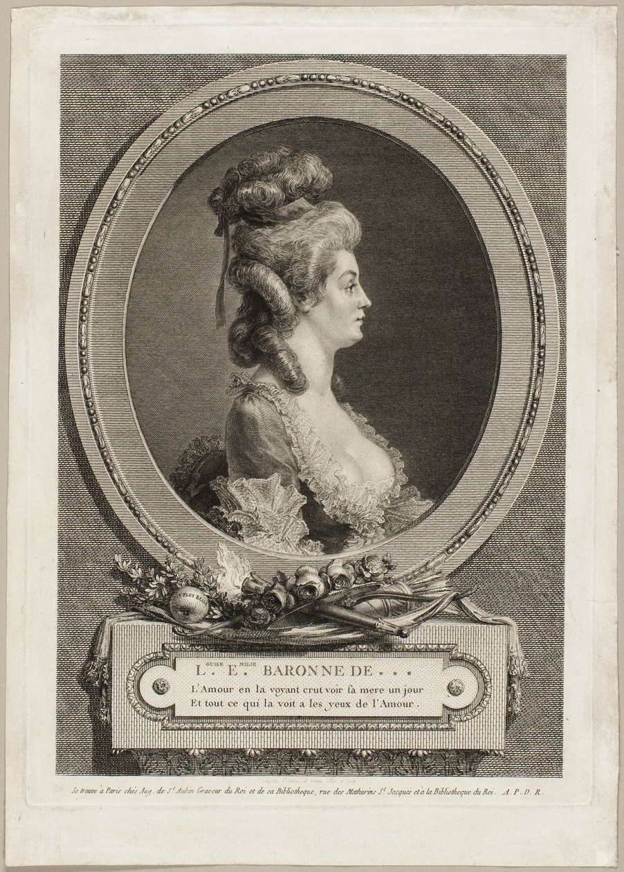 Louise Émilie, baronesse av *** av Augustin de Saint-Aubin