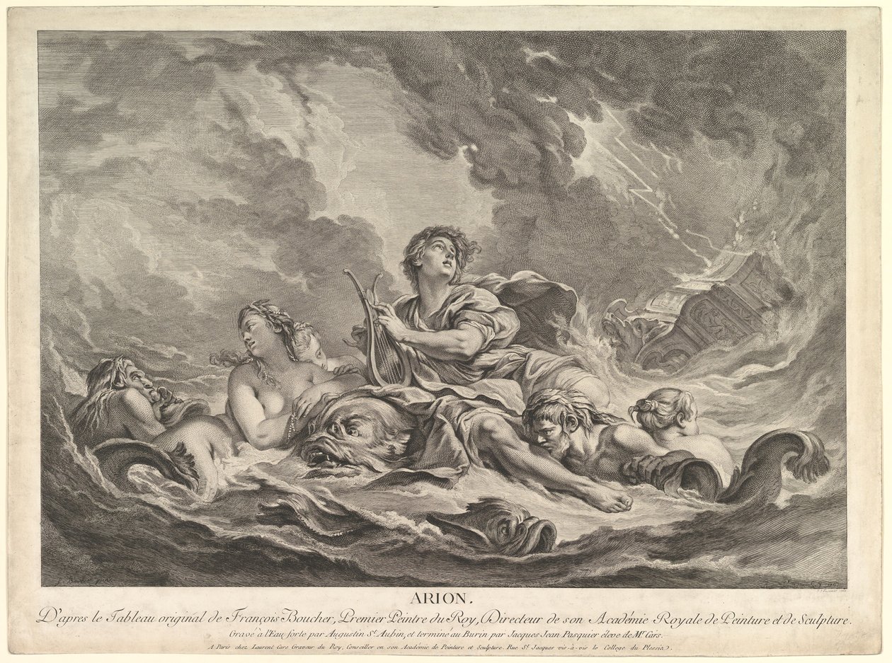 Arion, 1763-66 av Augustin de Saint Aubin