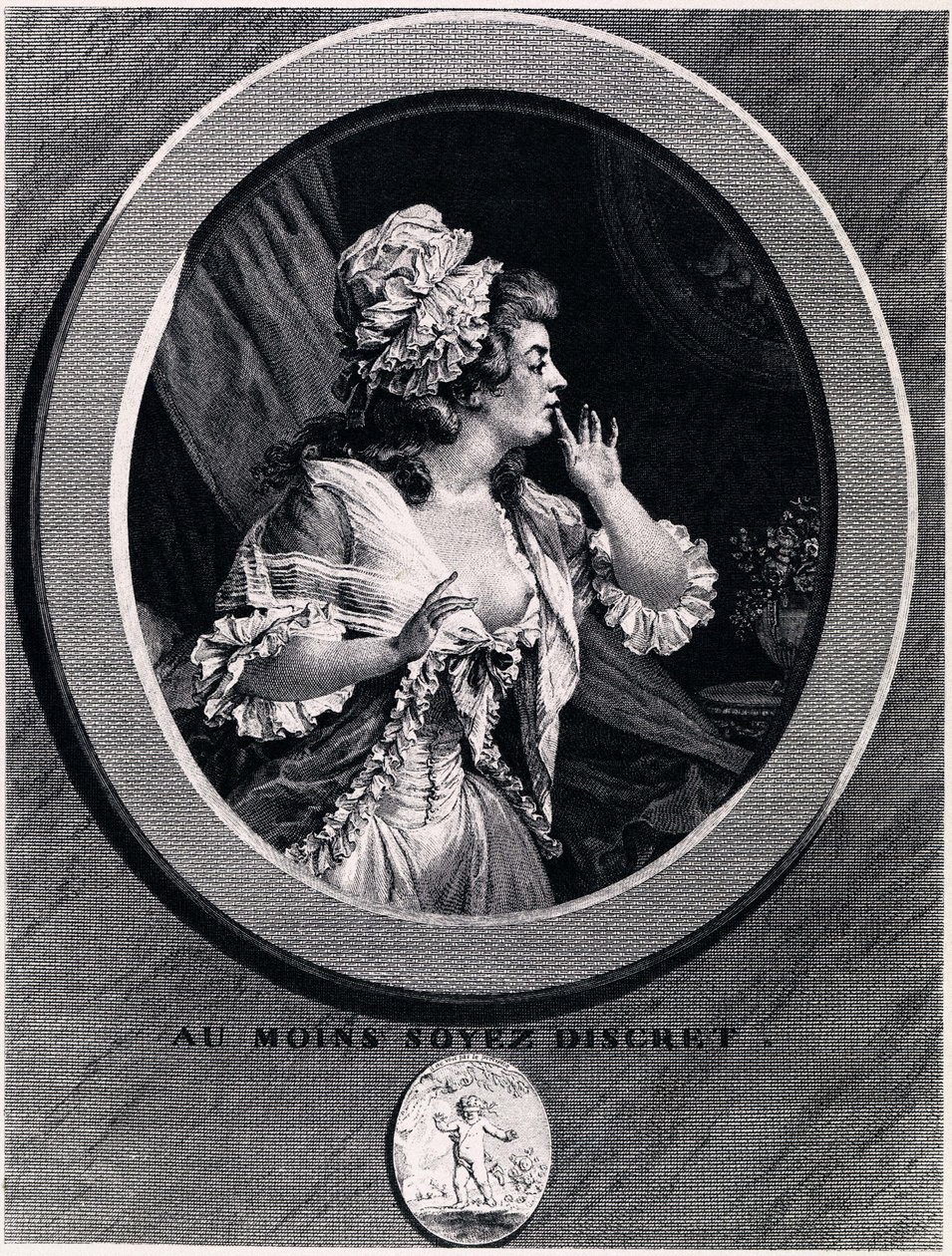 Vær i det minste diskret!, 1789 av Augustin de Saint Aubin