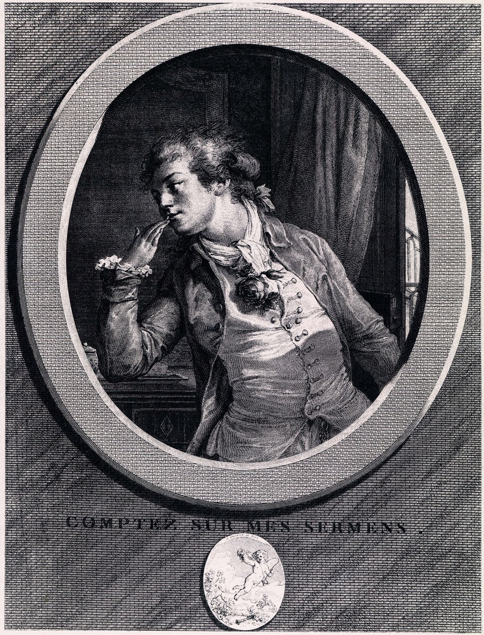 Regn med mine eder!, 1789 av Augustin de Saint Aubin