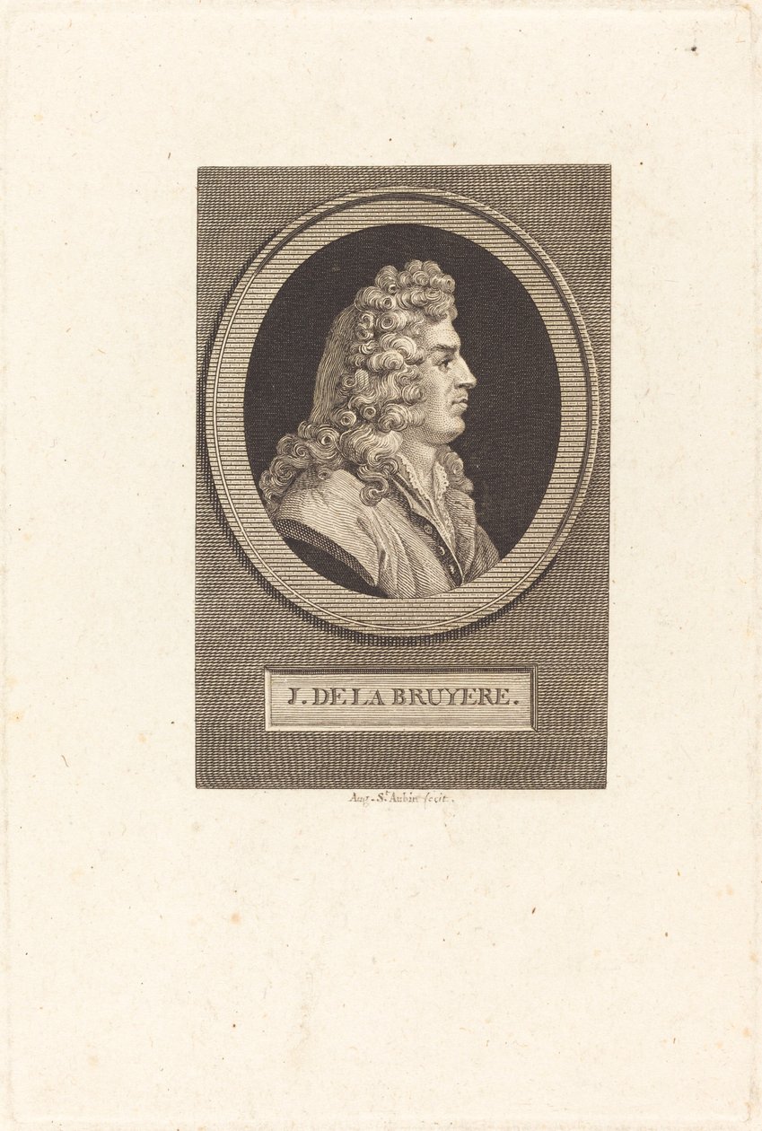 Jean de La Bruyere av Augustin de Saint Aubin
