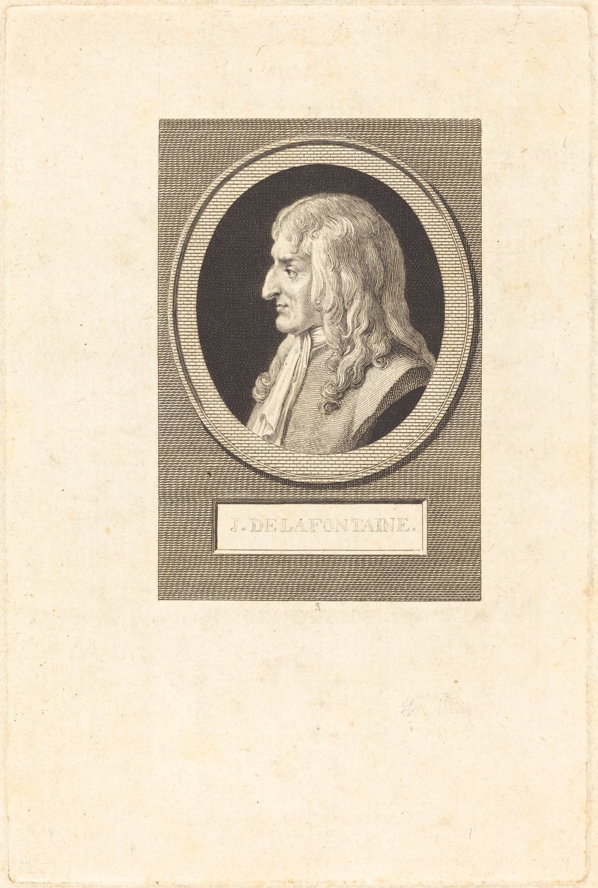 Jean de La Fontaine av Augustin de Saint Aubin