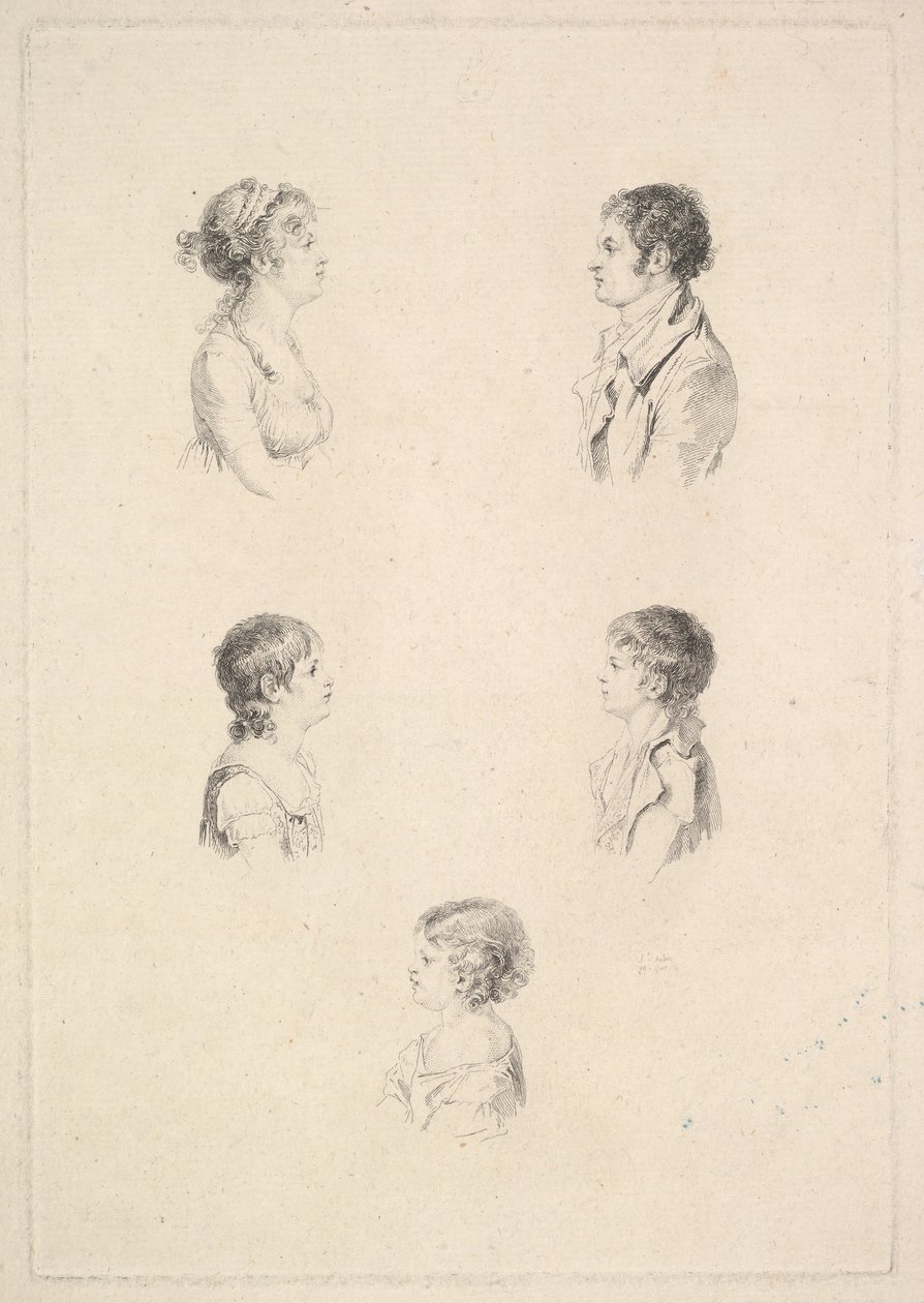 Renouard-familien Renouard-familien, 1801. av Augustin de Saint Aubin