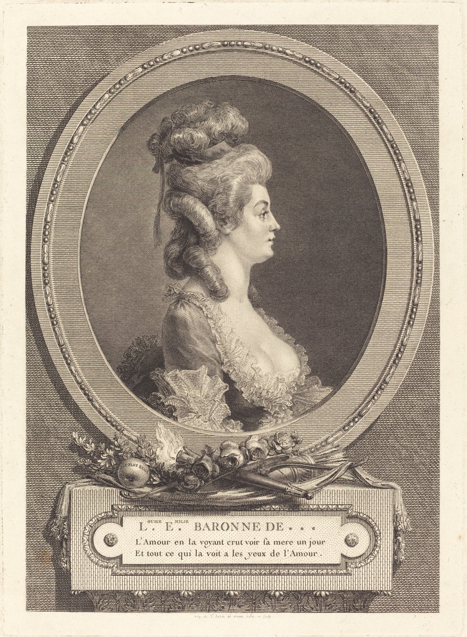 Louise Emilie Baronesse av *** av Augustin de Saint Aubin