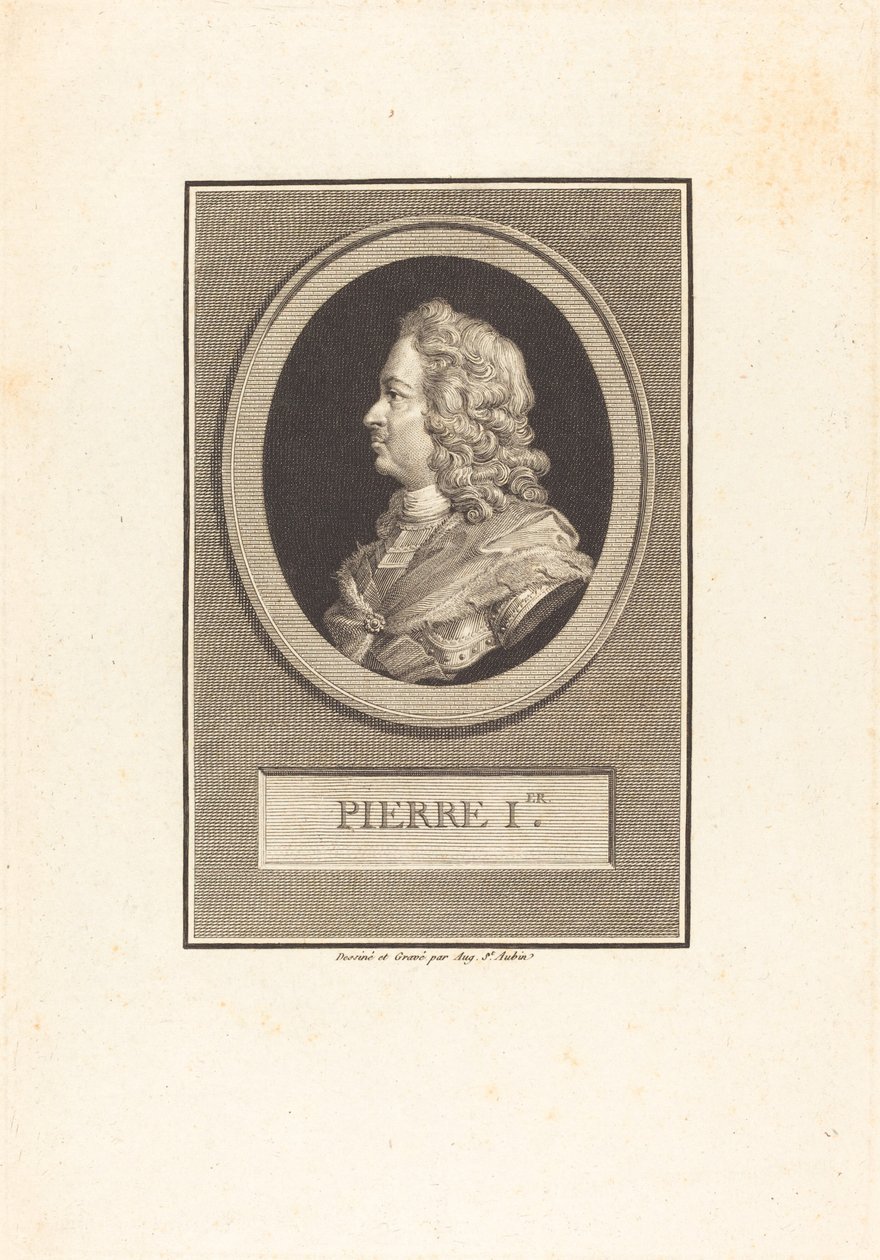Peter den store av Augustin de Saint Aubin