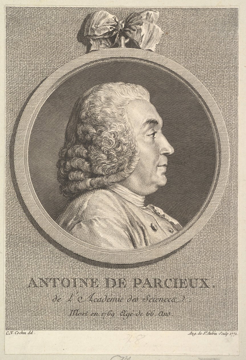 Portrett av Antoine de Parcieux, 1771. av Augustin de Saint Aubin