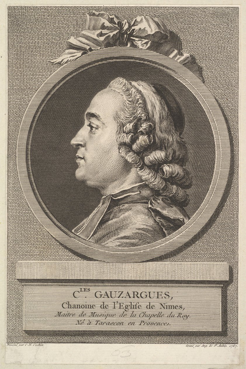 Portrett av Charles Gauzargues, 1767. av Augustin de Saint Aubin