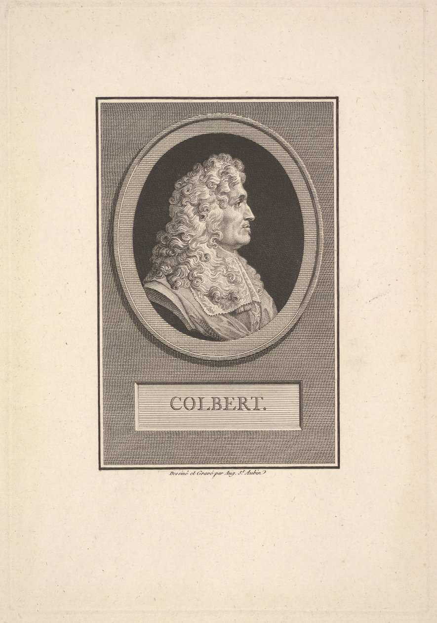 Portrett av Colbert, 1800. av Augustin de Saint Aubin