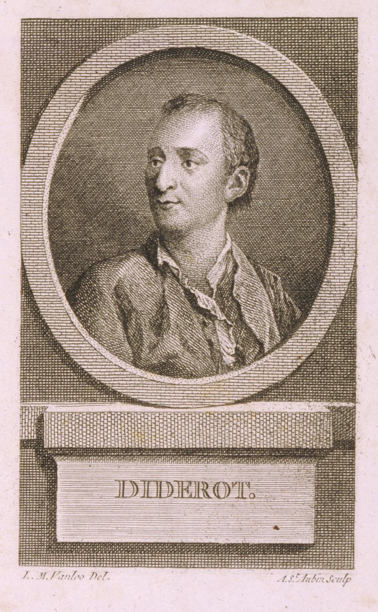Portrett av Denis Diderot 17131784 av Augustin de Saint Aubin