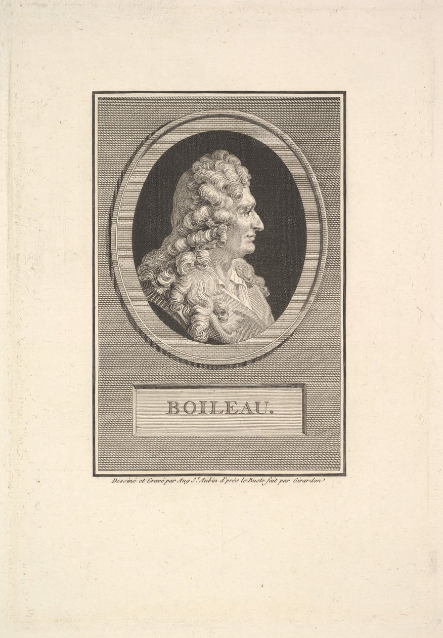 Portrett av Despréaux Nicolas Boileau, 1800. av Augustin de Saint Aubin