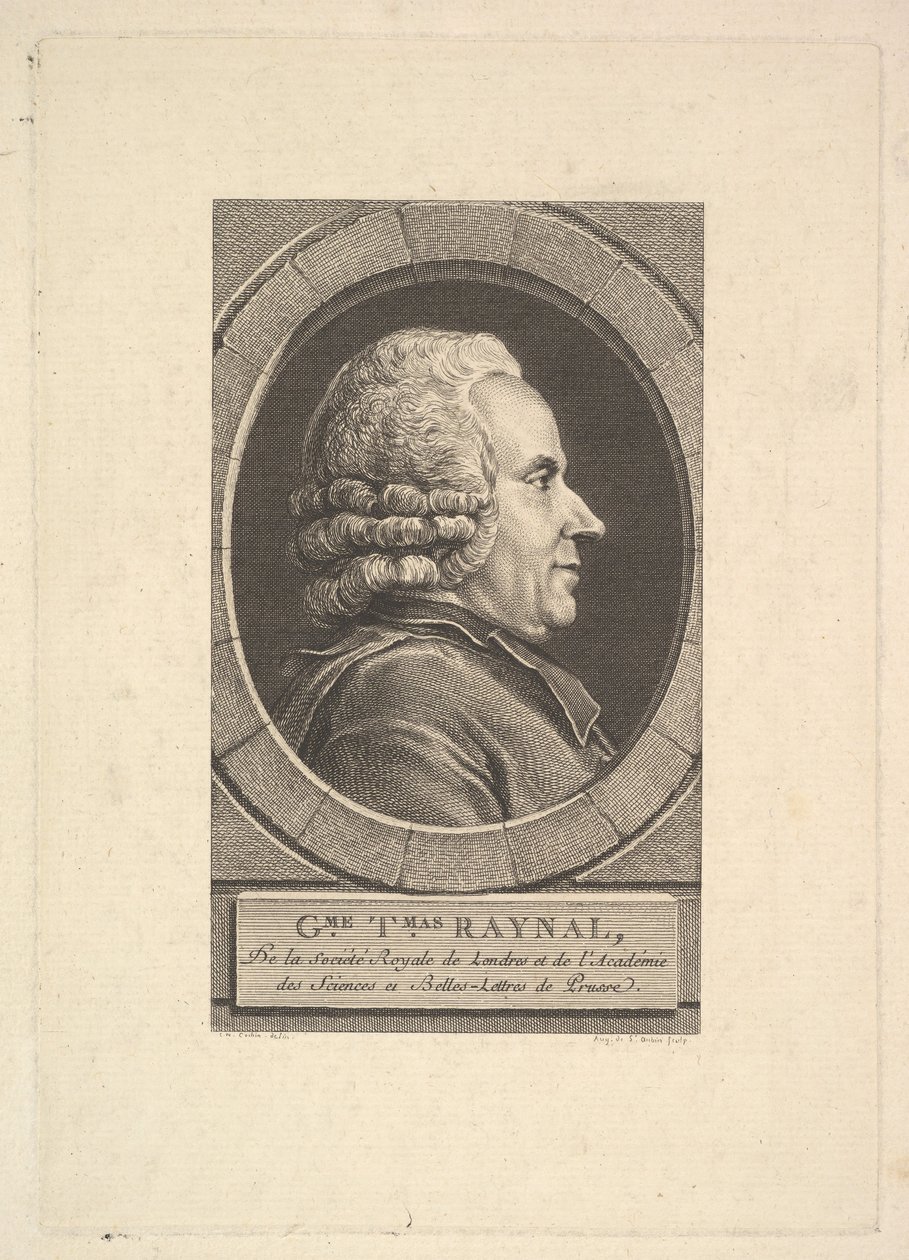 Portrett av Guillaume-Thomas Raynal, 1773. av Augustin de Saint Aubin