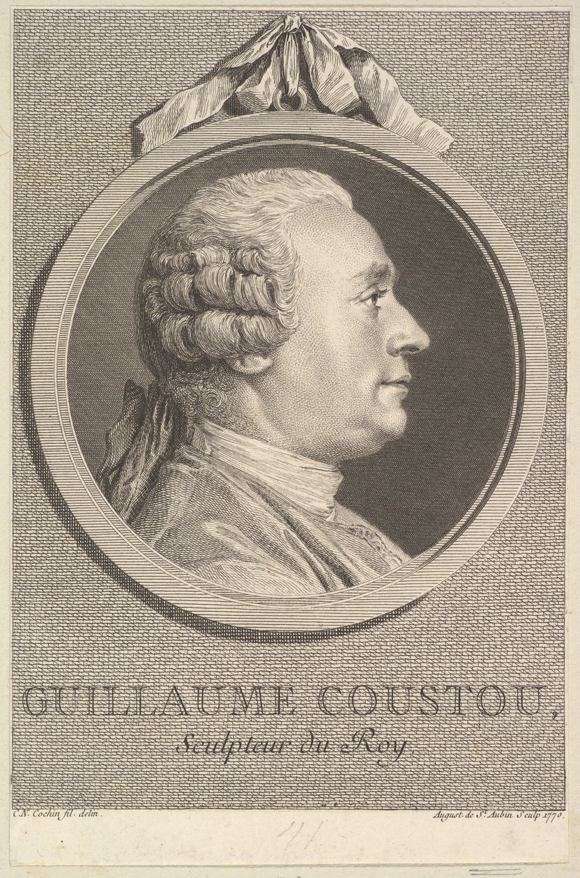 Portrett av Guillaume Coustou, 1770. av Augustin de Saint Aubin