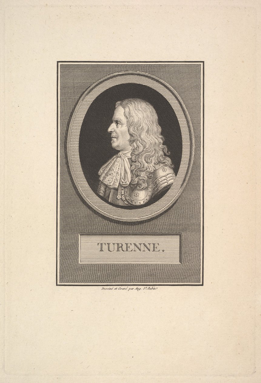 Portrett av Henry de la Tour, Viscount of Turenne, 1800. av Augustin de Saint Aubin