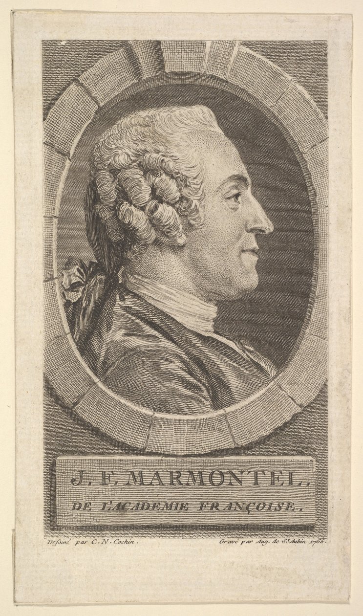 Portrett av Jean-Francoise Marmontel, 1765. av Augustin de Saint Aubin