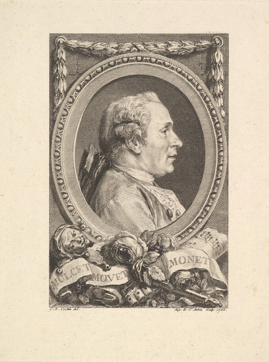 Portrett av Jean Monnet, 1765. av Augustin de Saint Aubin