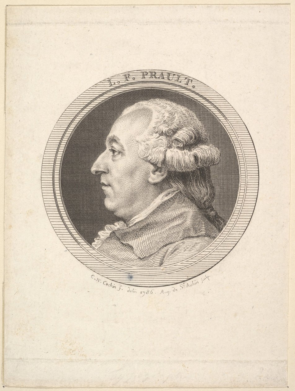 Portrett av L. F. Prault, 1787. av Augustin de Saint Aubin