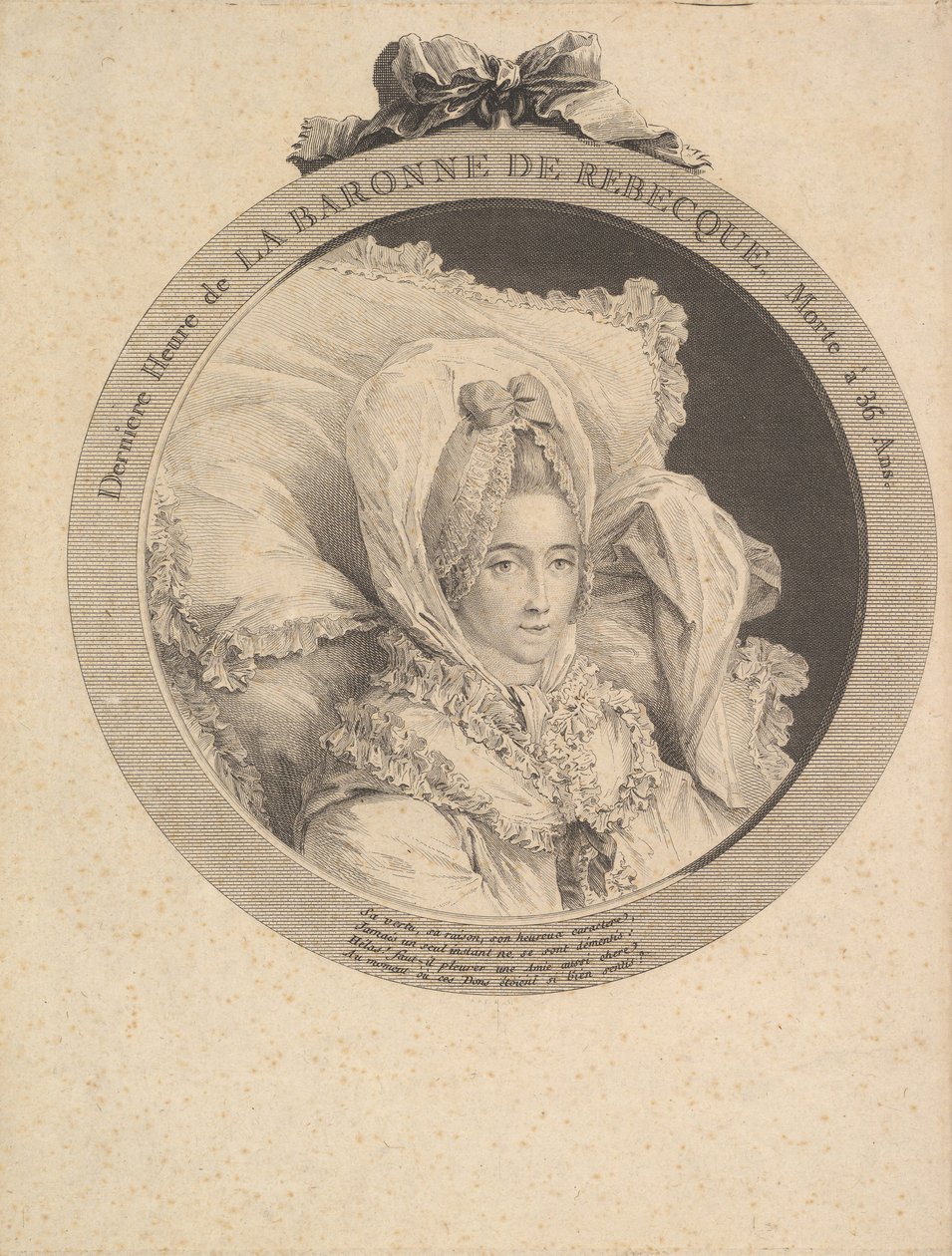 Portrett av baronesse de Rebecque, 1780. av Augustin de Saint Aubin