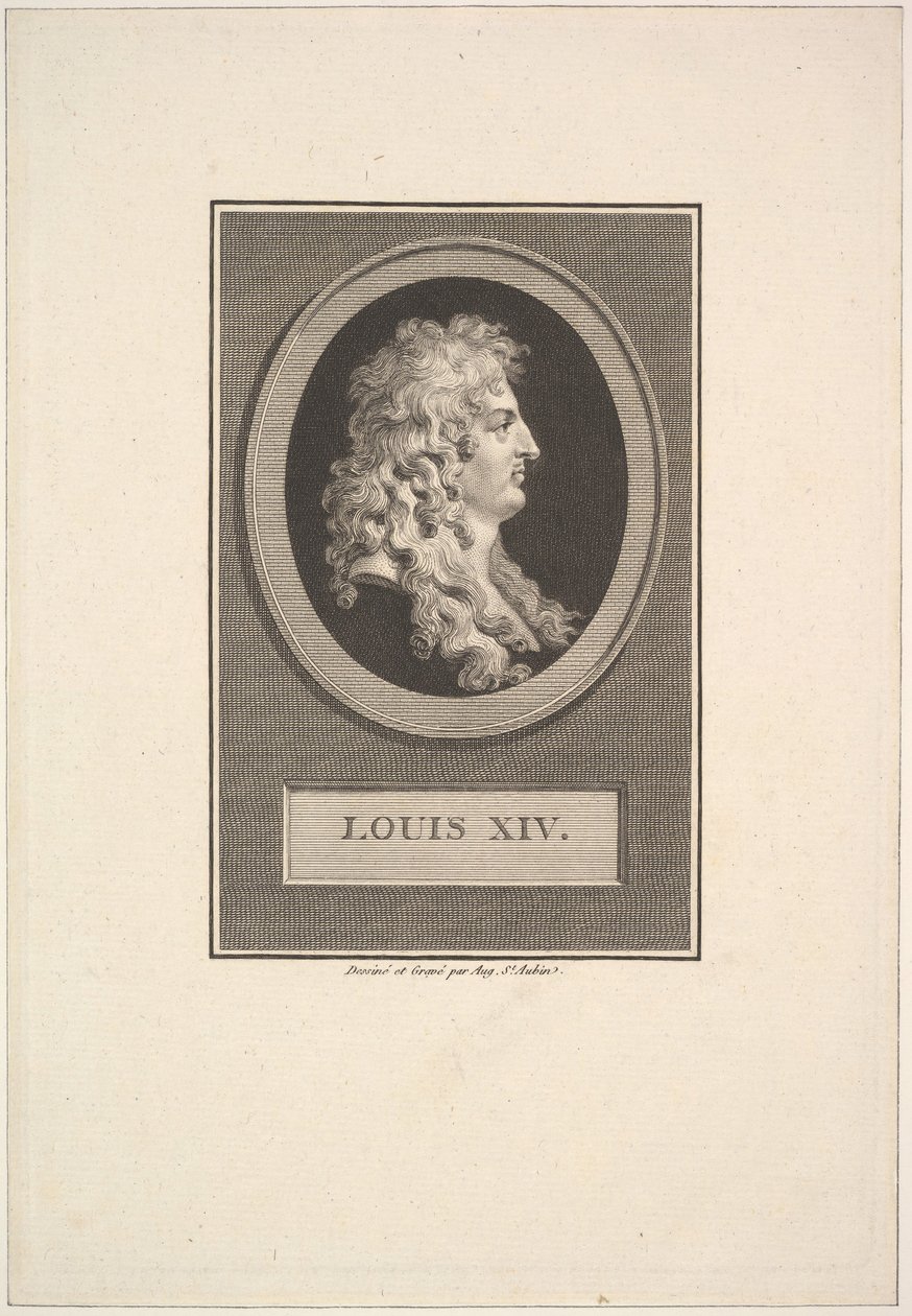 Portrett av Ludvig XIV, 1779. av Augustin de Saint Aubin