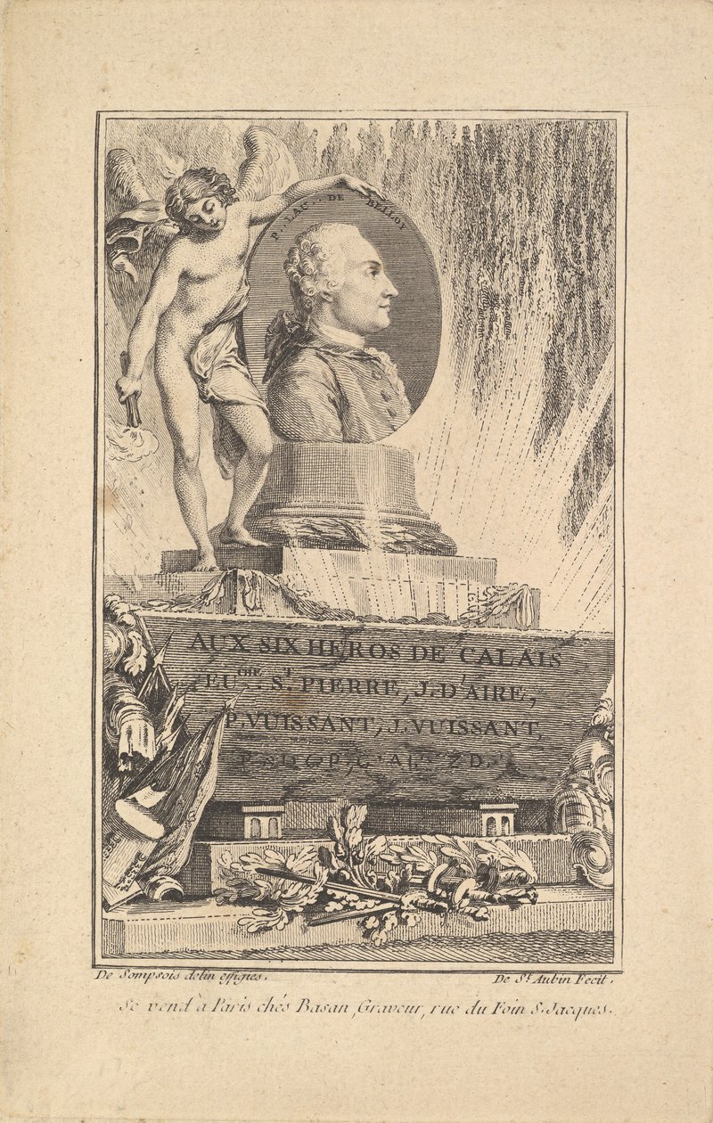 Portrett av Pierre Laurent de Belloy, ca. 1765. av Augustin de Saint Aubin