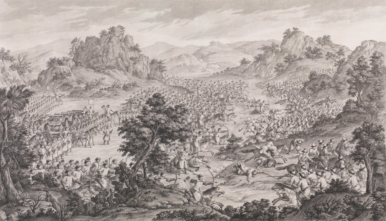 Den store seieren av Qurman, 1770. av Augustin de Saint Aubin
