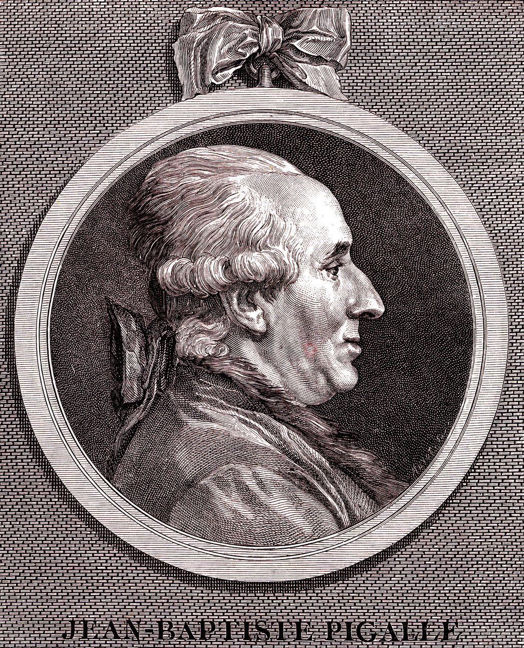 Jean-Baptiste Pigalle av Augustin de Saint Aubin