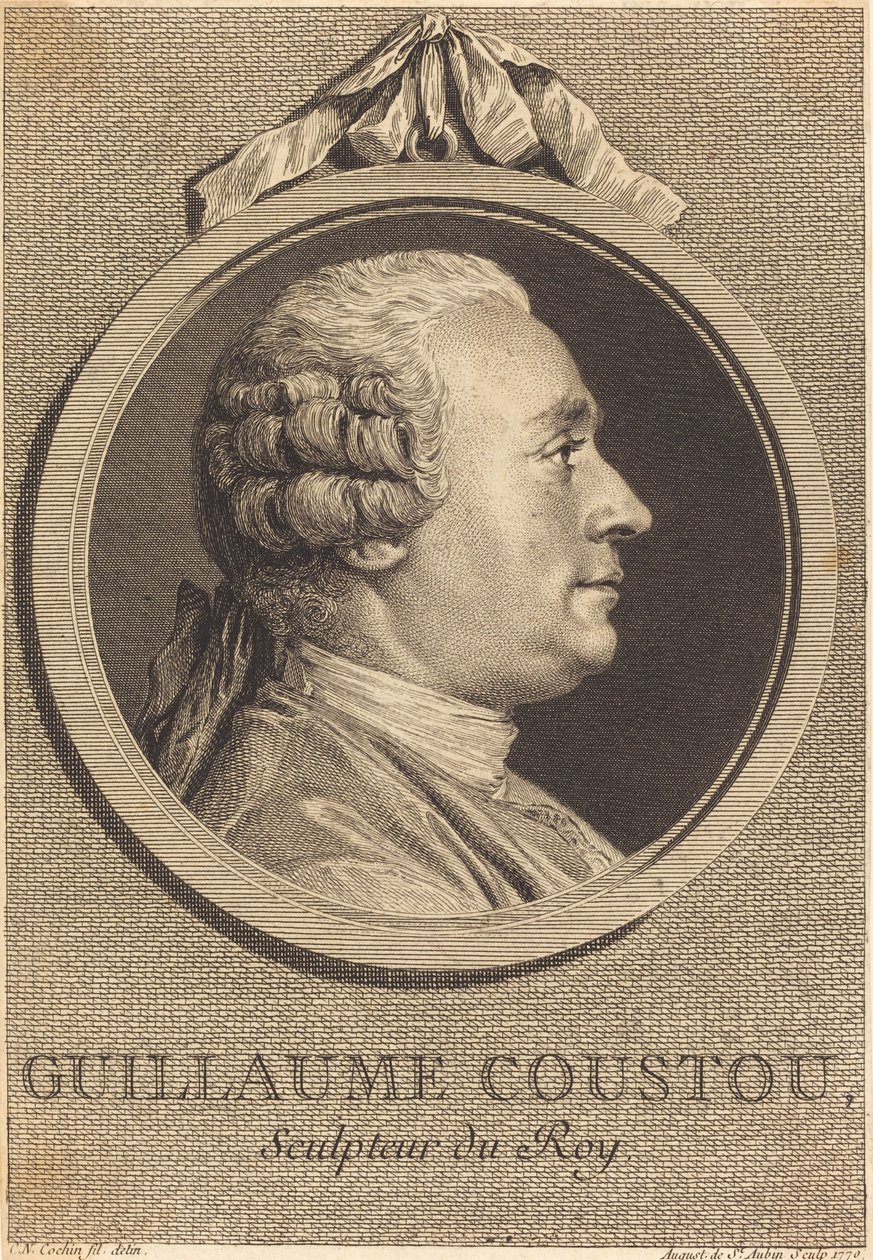 Guillaume Coustou av Augustin de Saint Aubin after Charles Nicolas Cochin II