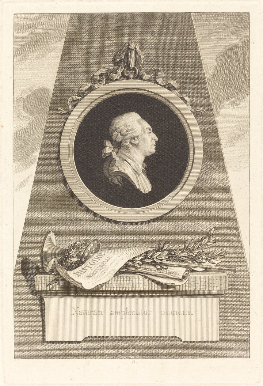 Greve av Buffon av Augustin de Saint Aubin after Piat Joseph Sauvage