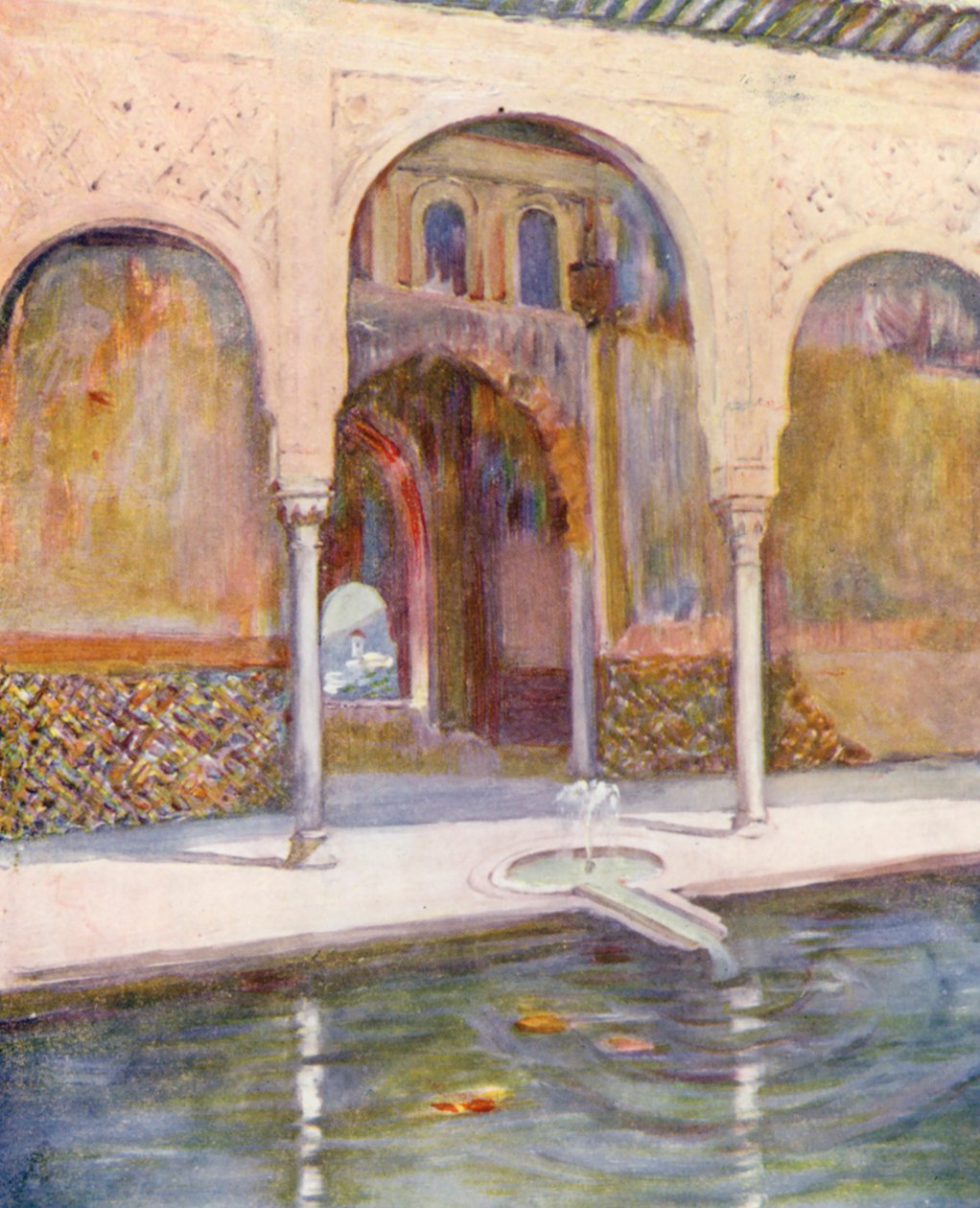 Ambassadørhallen, Alhambra (fargelitografi) av Augustine Fitzgerald