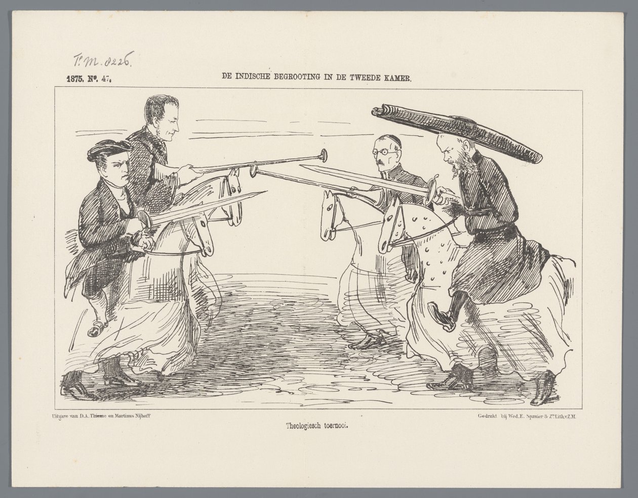 Utrecht Masquerade av 1851: Rederijers i 1500 Rederijerne. 1500 (tittel på objekt) Den nasjonale historien. fra de tidligste tider til slutten av 1600-tallet, i åtte scener, presentert i kostyme av H.H. Studenter ved Utrecht-skolen av Augustinus Jacobus Bernardus Wouters