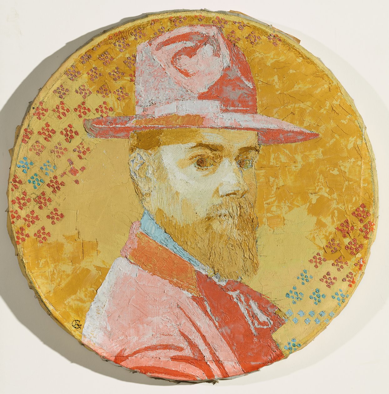 Selvportrett med hatt av Augusto Giacometti