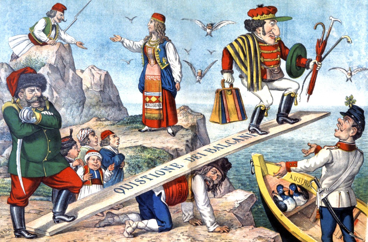Utgaven av Balkan, ca. 1900 (illustrasjon) av Augusto Grossi