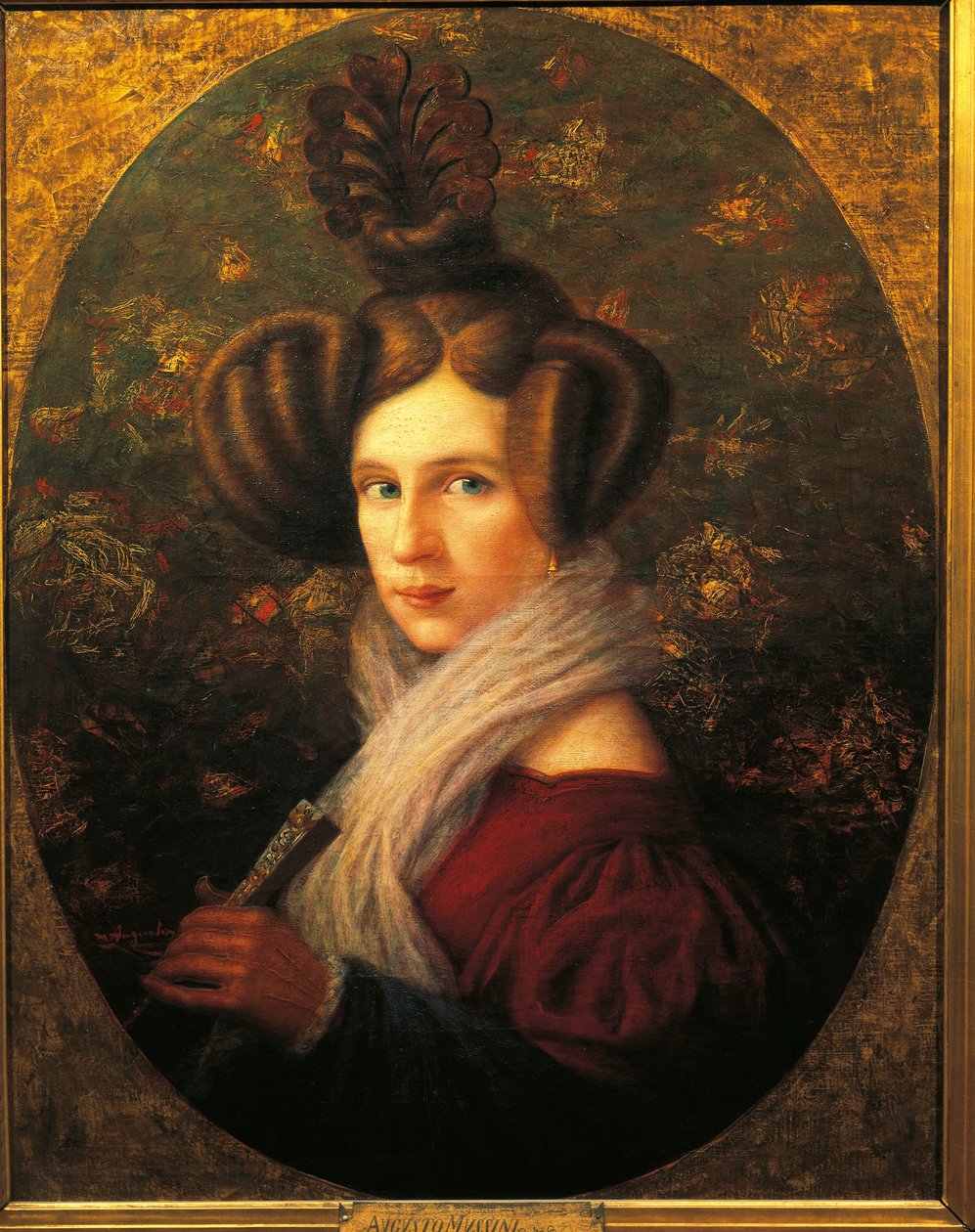 Italia, Milano, portrett av Margherita Barezzi (1814–1840), kone til Giuseppe Verdi av Augusto Mussini