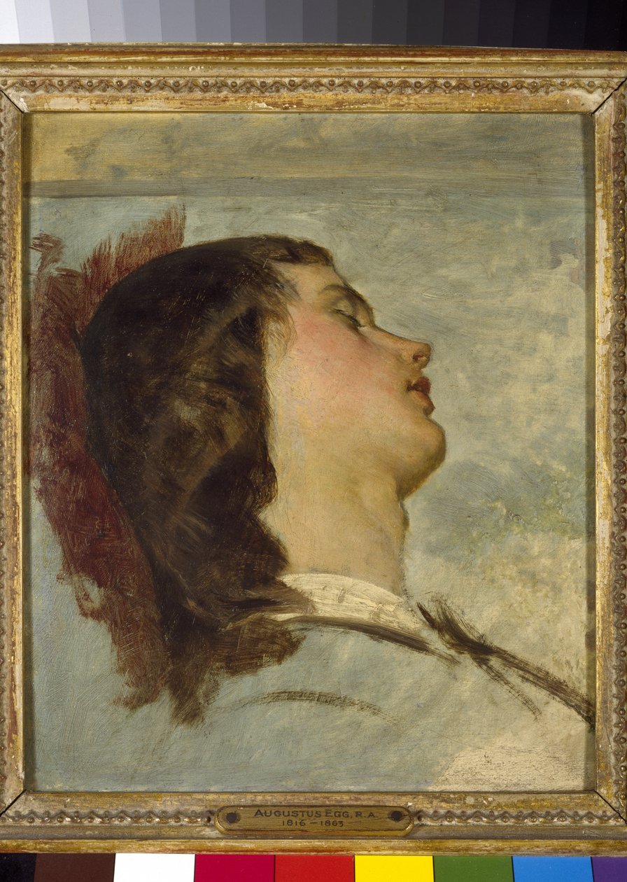 Forberedende studie for reisefølgene, ca. 1862 av Augustus Leopold Egg