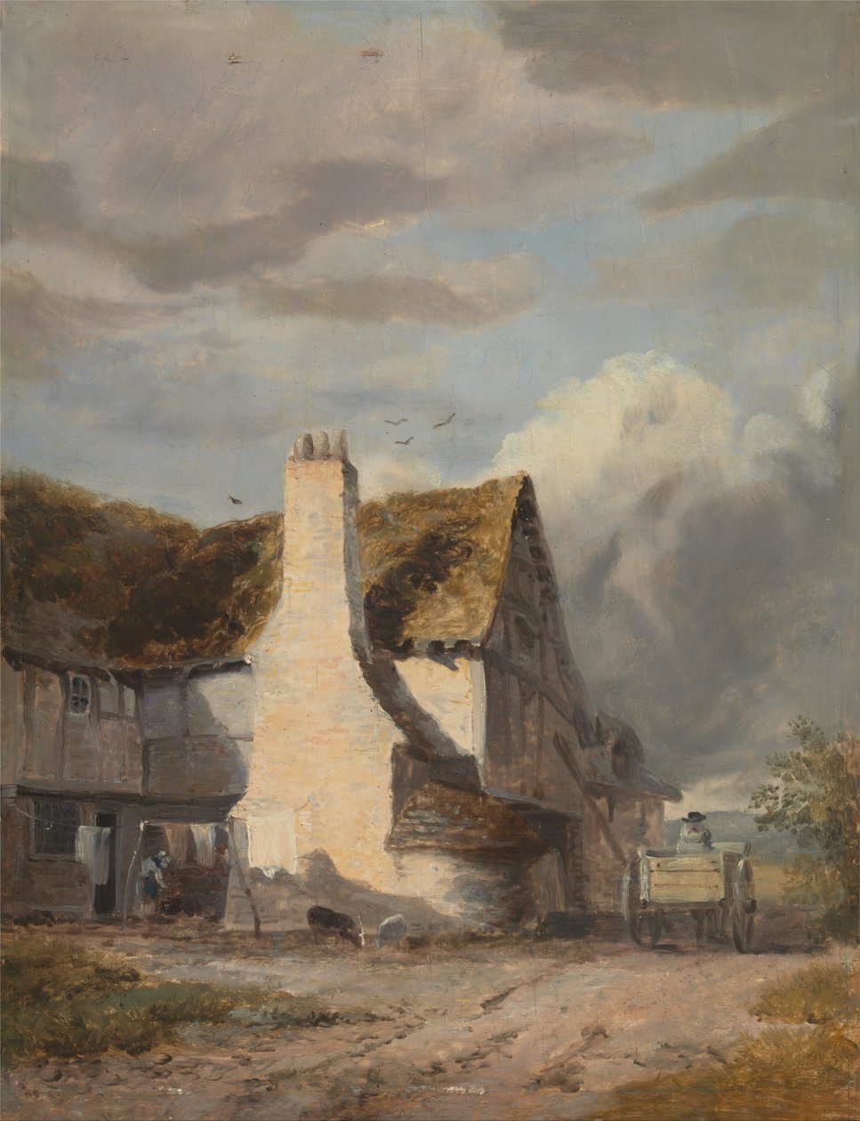 Hytte ved en landevei av Augustus Wall Callcott