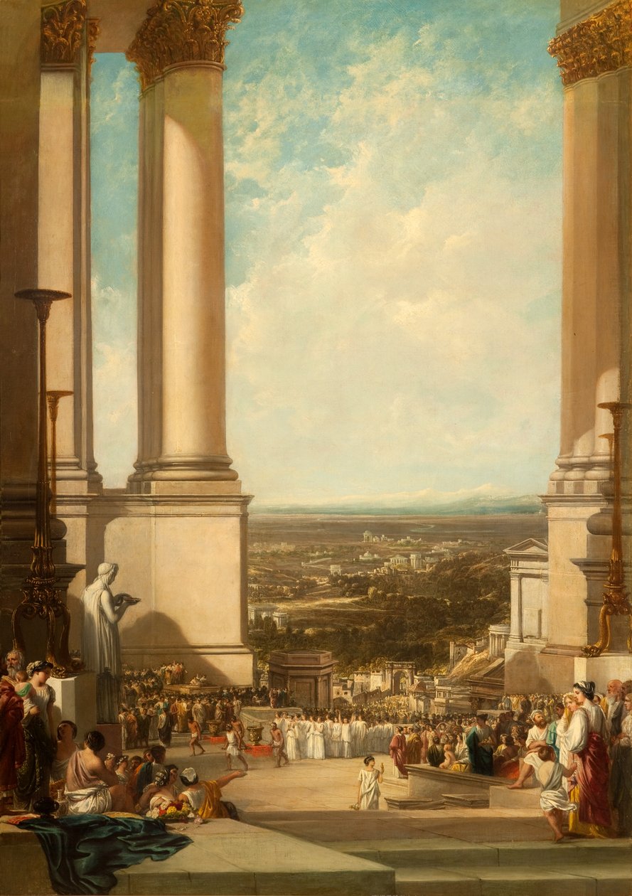 Aesculapius-tempelet, 1837 av Augustus Wall Callcott