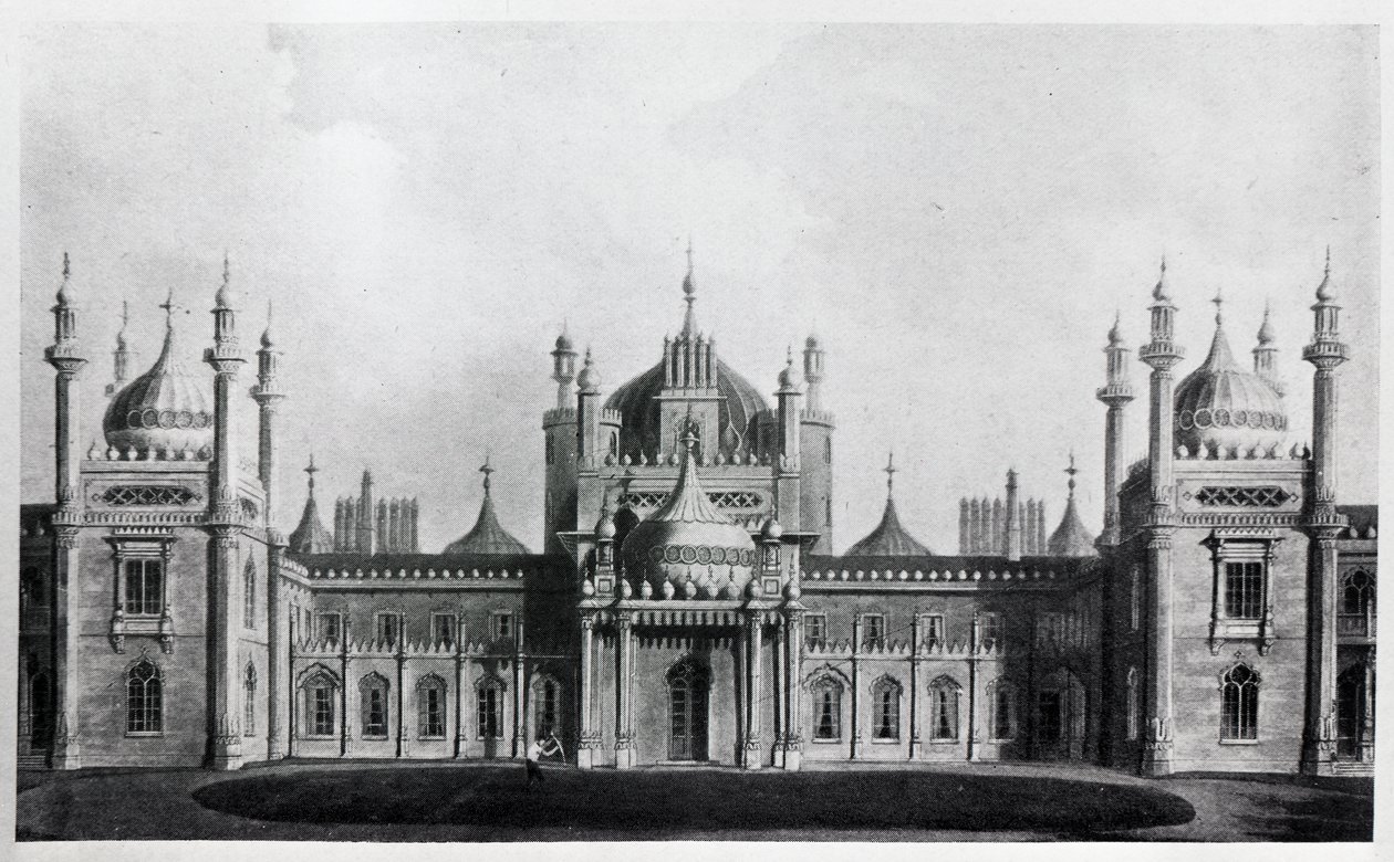 Vestfronten til Brighton Pavilion av Augustus Welby Northmore Pugin