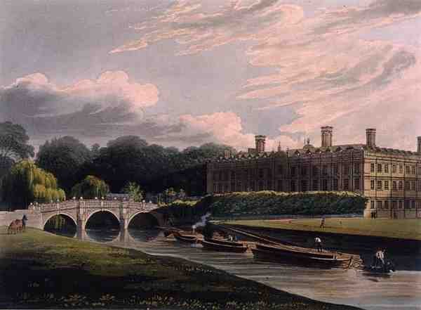 Eksteriør av Clare Hall, Cambridge, fra 