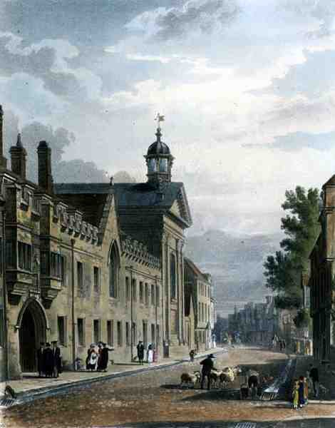 Eksteriør av Pembroke College, Cambridge, fra 