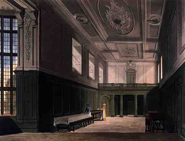 The Hall of Sidney College, Cambridge, fra 