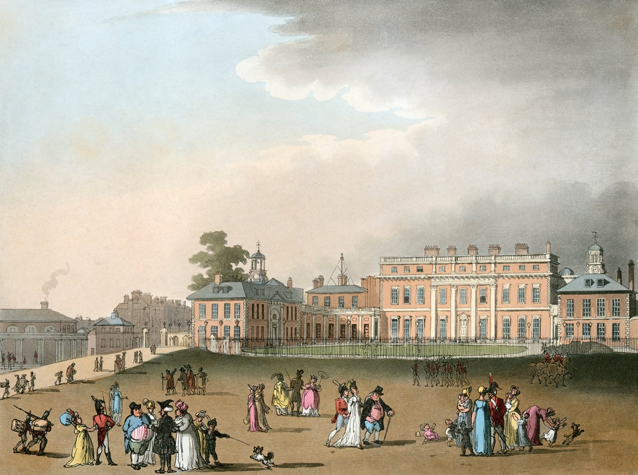 Buckingham Palace, London, 1809 av Augustus Charles Pugin